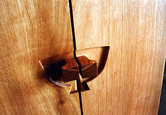 the knob of wallnut cabinet #90